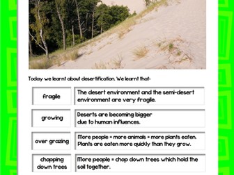 Desertification worksheet
