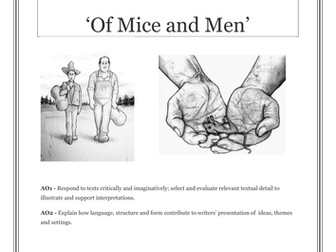 Of Mice and Men Analysis booklet