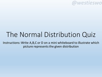 The Normal Distribution quiz