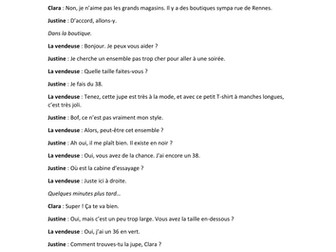 Compréhension orale: On fait du shopping?