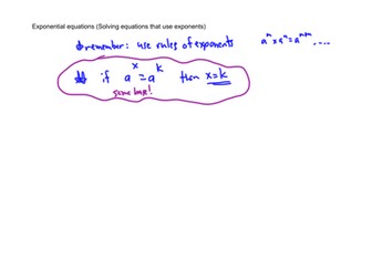 Exponential Equations