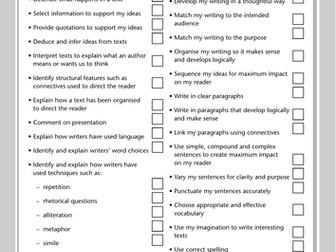 Collins KS3 English Revision Checklist