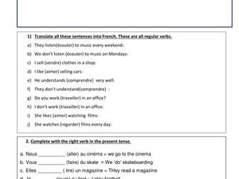 all tenses test /120