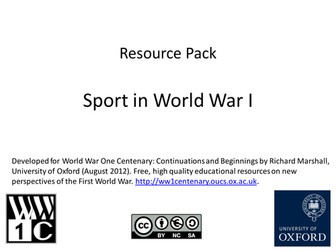 Sport in WW1: Resource Pack