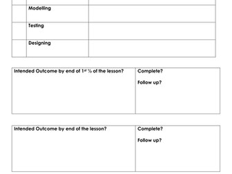 Personal lesson plan for students