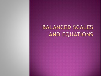 Solving equations - balanced scales