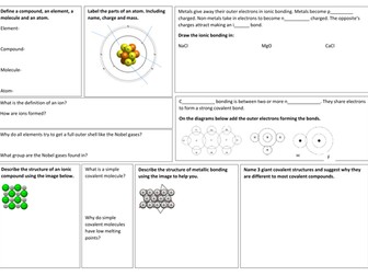 Structure & Bonding Learning Mat