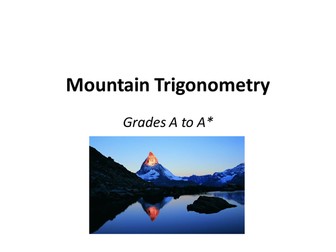 Tunnelling Under Mountains - Sine and Cosine Rule