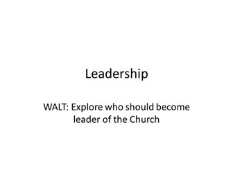 Leadership of the Church