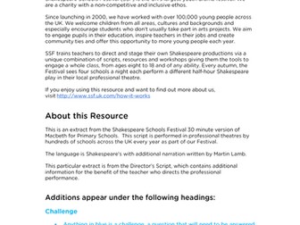 Macbeth: Extract from Teachers Script