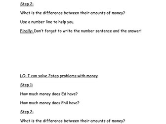 2-step money problems