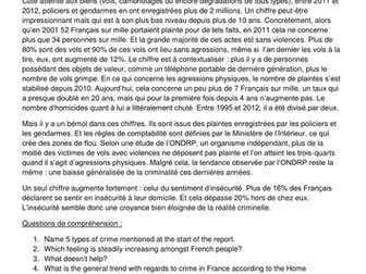 AQA A2 La criminalité en France