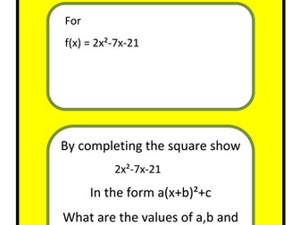 Completing the square