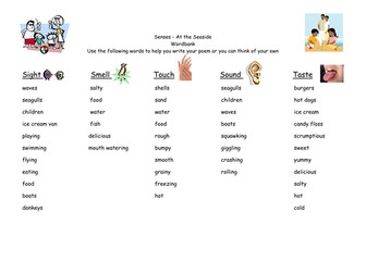 At the Seaside wordbank