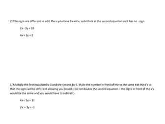 Simultaneous Equation Revision B-A*