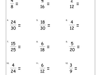Recognise when two simple fractions are equivalent