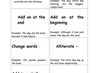 Making sentences more interesting