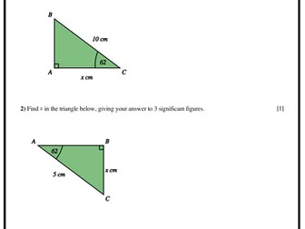 Trigonometry - finding sides and angles