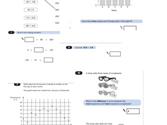 SATs questions that involve subtraction.