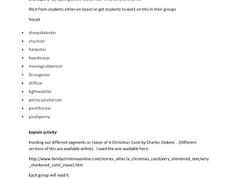 A Christmas Carol Vocabulary