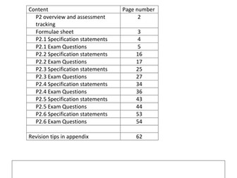 Physics P2 Study and Revision Pack (H) Edexcel