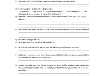 KS4 Revision sheets  Mira GCSE Rojo Higher