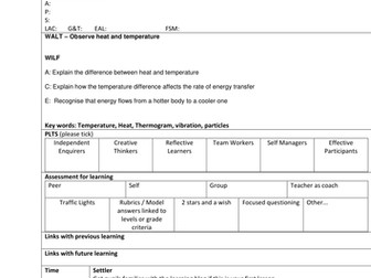 OCR P1 Lesson 1 Heat and Temperature