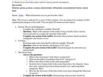 P1 OCR Stable Earth and Seismic Waves