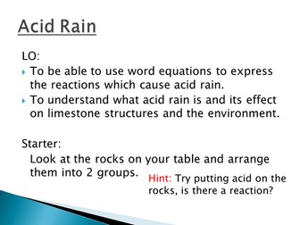 Acid Rain Lesson