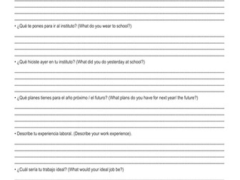 iGCSE Edexcel speaking practice Topic B