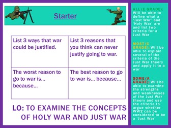 OCR B604 Peace and Justice SOW and PowerPoints