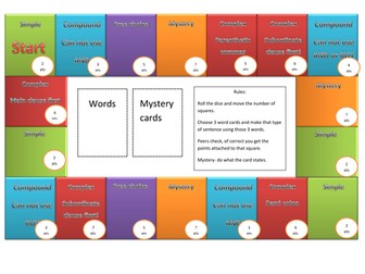 Sentence structure board game.