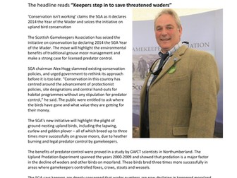 Action Countryside - SGA Year of the Wader