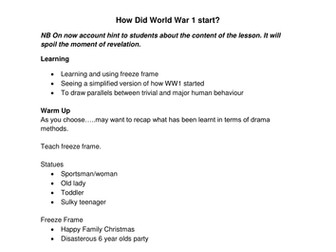 How the First World War Started