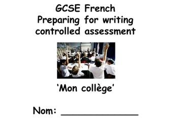 GCSE French School Controlled Asssessment booklet