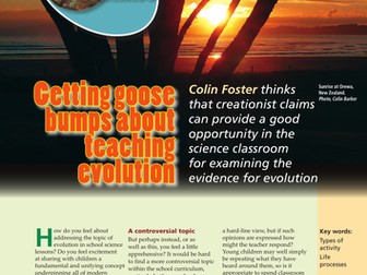 New curriculum focus: Getting goosebumps about teaching evolution