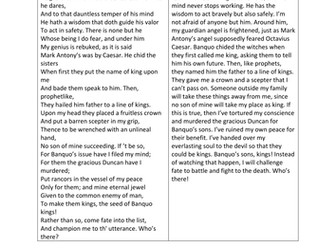 'Macbeth' Act 3, Scene 1 Worksheets