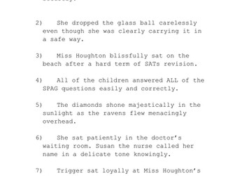 ADVERBS and TENSES SPAG Revision Sheets