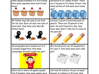 Division worded questions
