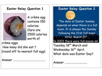 easter relay quiz (easier)