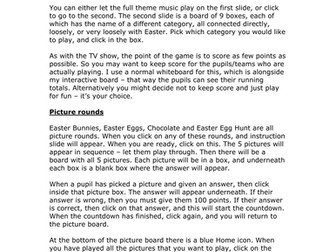 Easter End of Term Pointless Quiz