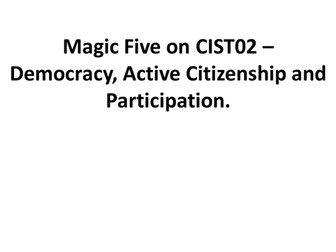 CIST2 AQA Citizenship Magic Five Revision