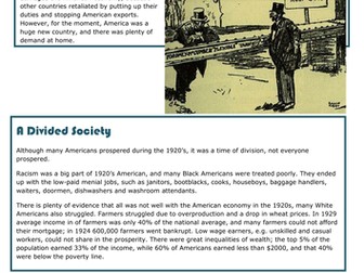 Causes of the great depression AQA History B