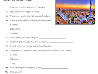 General knowledge - Quiz on Spain