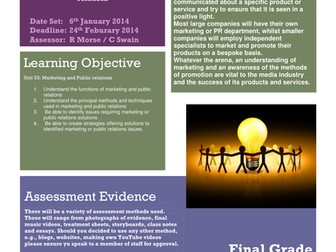 BTEC Marketing and Public relations