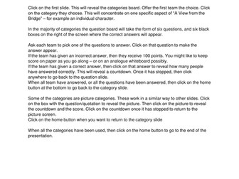 A View from the Bridge Quiz