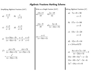 Algebraic Fractions