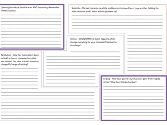 Story Writing Planning Template