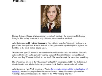 Fashion comprehension - Emma Watson