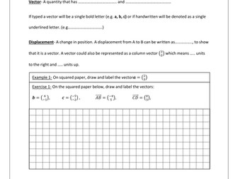 Vector Worksheet